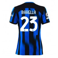 Camiseta Inter Milan Nicolo Barella #23 Primera Equipación Replica 2023-24 para mujer mangas cortas